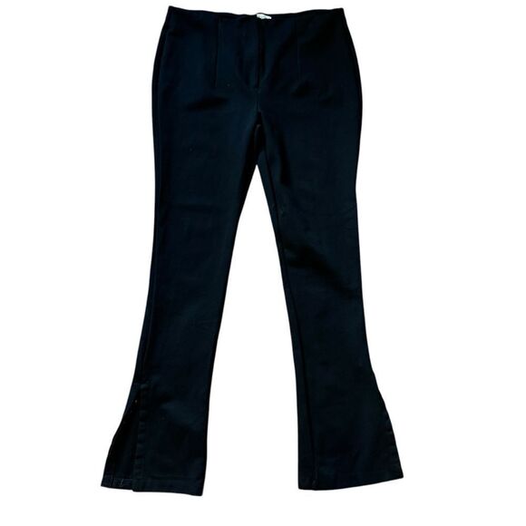 ZARA Black High Rise Waist Mini Eye & Hook Ankle Hem Dress Pants - Picture 3 of 10